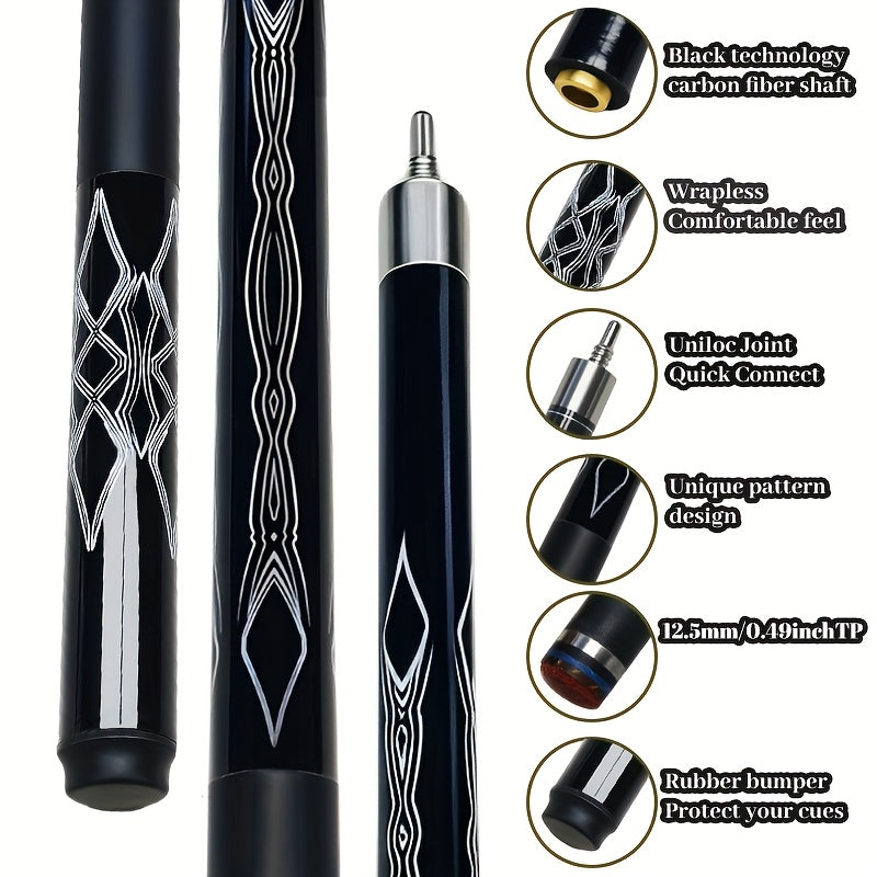 BP01 – Carbon Fiber Knight Edition Pool Cue (12.5mm)
