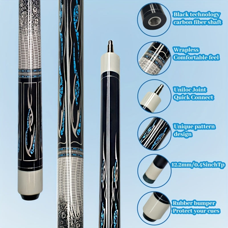 BP01 – Carbon Fiber Mermaid Edition Pool Cue (12.5mm)