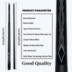 BP01 – Carbon Fiber Knight Edition Pool Cue (12.5mm)